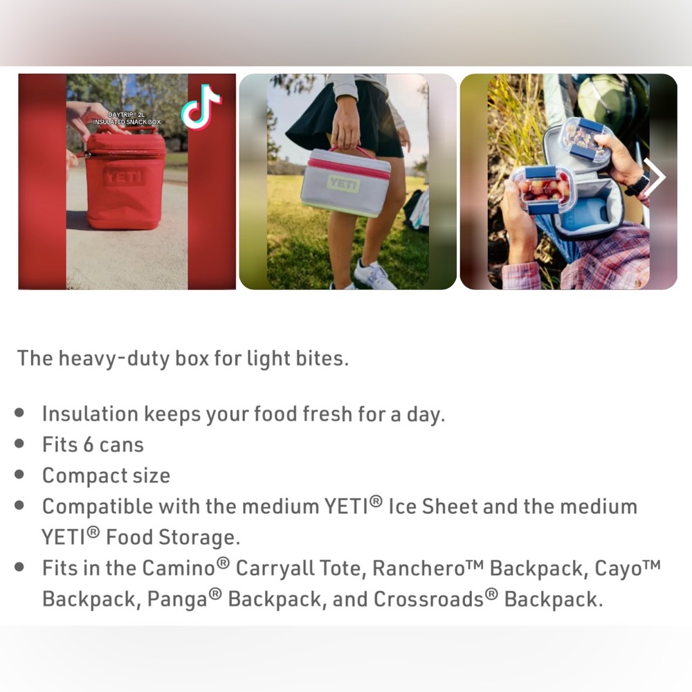 NWT Yeti 3L Insulated Rescue Red Snack Box - Picture 15 of 16